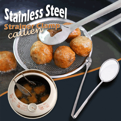 🥳💥Buy 1 Get 1 Free🍃 A must-have stainless steel grease-draining tongs for the kitchen – the perfect choice for deep-frying, barbecuing, hotpot and cooking