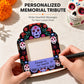 🥳HOT SALE🥳💞99K+ SOLD! Sugar skull design, slide-in photo & writable banner. Festive keepsake – grab yours! ✅