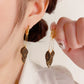 Temperament Diamond Leaf Tassel Earrings